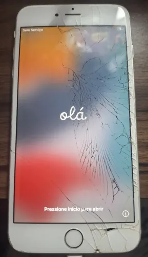 IPHONE 6S FUNCIONANDO COM TELA TRINCADA