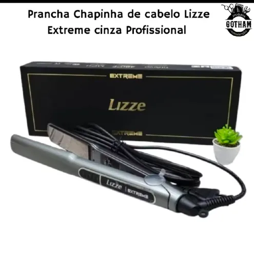 Prancha Chapinha de cabelo Lizze Profissional Extreme cinza
