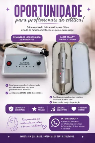 Kit Estética Profissional - Removedor Ultrassônico de Pigmentos + Laser Beauty 650nm 200mW