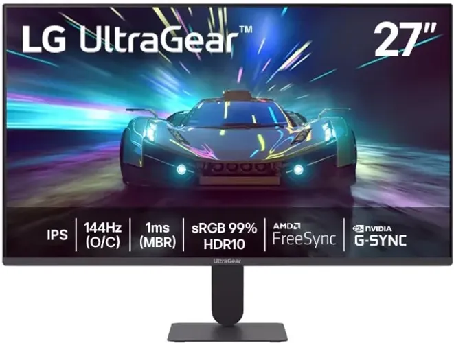 Monitor LG Ultragear 27", IPS, Full HD, 144hz, 1ms - NOVO