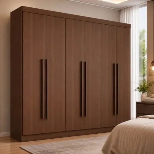Guarda-roupa 2.32m Castanho 6 Portas 100%MDF rf65