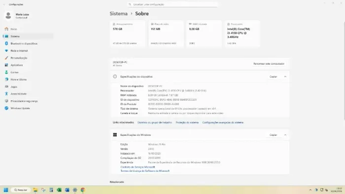 Computador Intel Core i3 + 8GB RAM + SSD (Super Rápido!)
