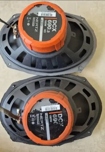 Par Alto Falante Triaxial Hertz Dcx 690.3 Caixa De Som 6 X9
