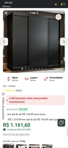Guarda Roupa semi novo