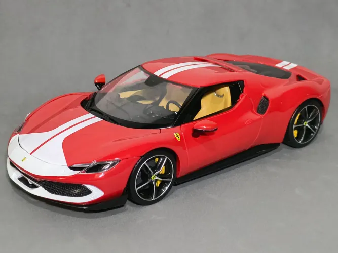 Miniatura Ferrari 296 GTB Assetto Fiorano 1:18 Bburago Vermelho