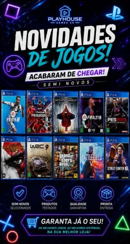 Jogos PS4 e PS5 semi novos e novos variados