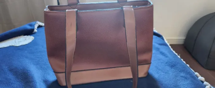 Bolsa de couro legítimo antiga vintage chenson