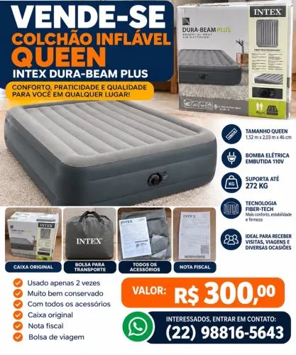 Colchão inflável-usado somente duas vezes