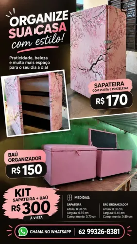 Sapateira , baú organizador 