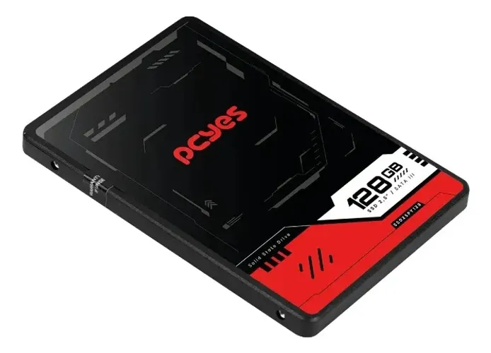 SSD Pcyes 128GB 2.5" SATA III Py128 Leitura: 550mb/s Escrita: 400mb/s Preto Loja Coimbra C