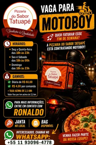 Precisa-se de motoboy