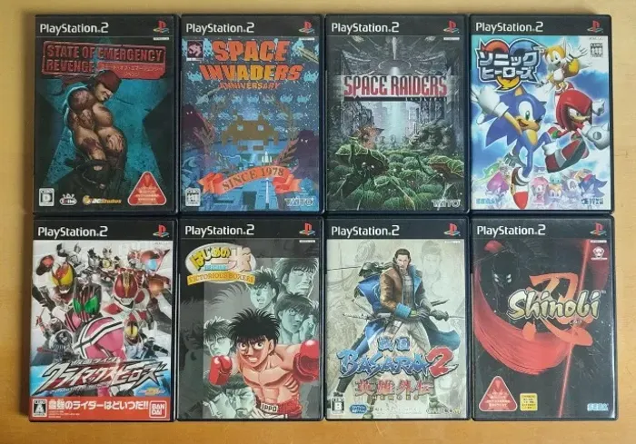Lote de 8 jogos de PS2 japonês Original Usado
