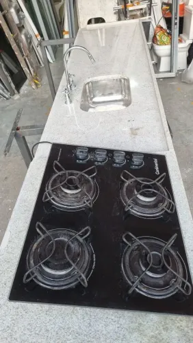 Pia Itaunas 2,80 com parte seca e Cooktop