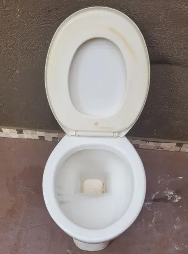 Lindo vaso sanitário com tampa