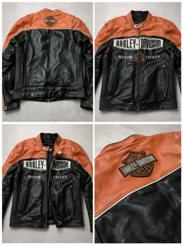 JAQUETA DE COURO HARLEY DAVIDSSON ORIGINAL TAM M