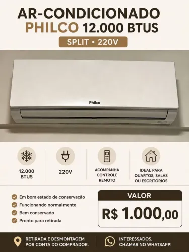 Ar condicionado Philco 12.000 btu