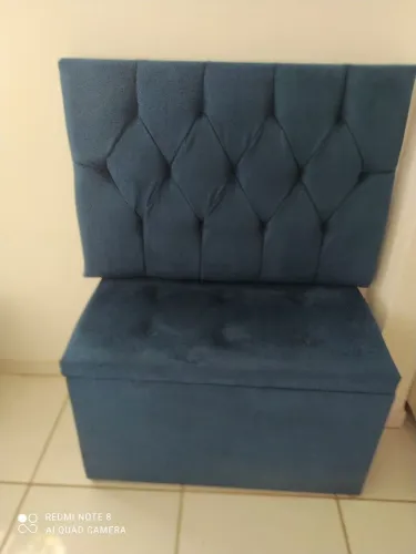 Baú e encosto cama solteiro