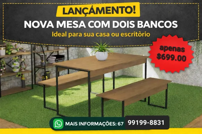 Promoção hoje mesa  novo Garantia 