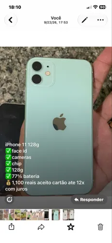Iphone 11. 128G verde