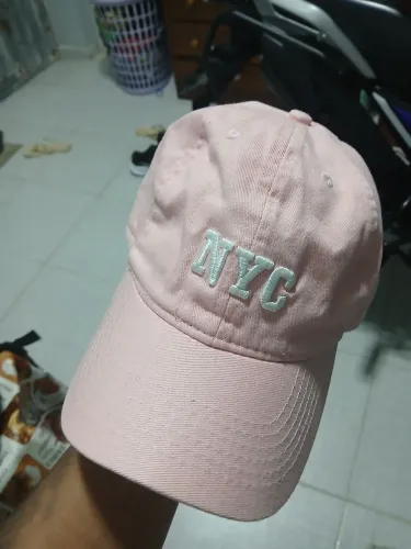 Boné rosa padrão NYC