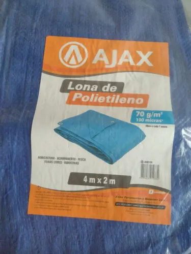 Lona impermeável ilhosada 4 m sem uso no centro de São Gonçalo