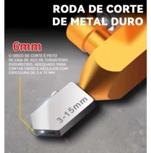 Cortador manual de pisos, cerâmica, porcelanato e vidros