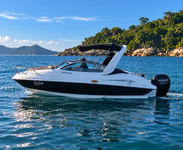 Lancha Focker 215 Black Edition 2018 Cabinada Cota Náutica Motor 150HP