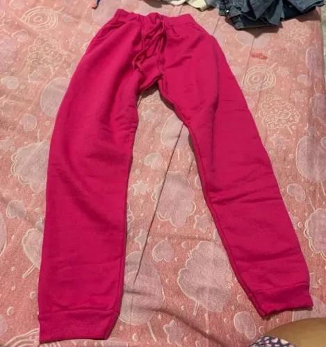 Calça moletom infantil - Tamanho 8 anos - Rosa 