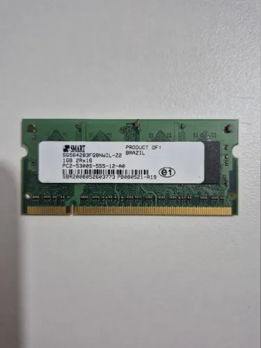 Memória RAM Notebook 1GB DDR2 667MHz PC2-5300S Funcionando