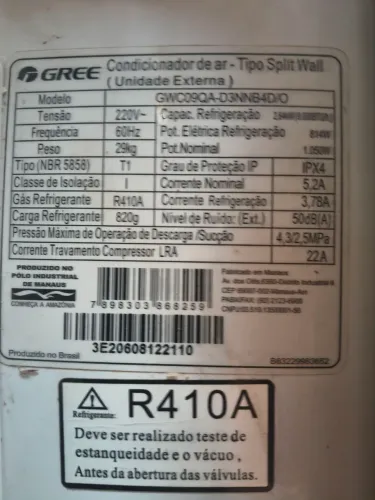 Ar-Condicionado Split Gree 9000 BTUs - Semi Novo ?