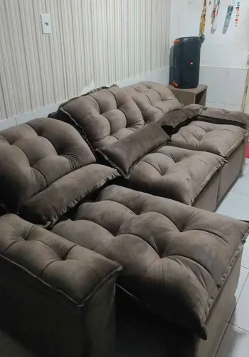 Sofás retrátil e reclinável 3 lugares