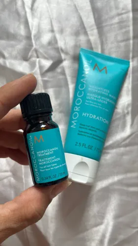Kit Moroccanoil: Máscara Hydrating 75ml + Óleo Tratamento 10ml