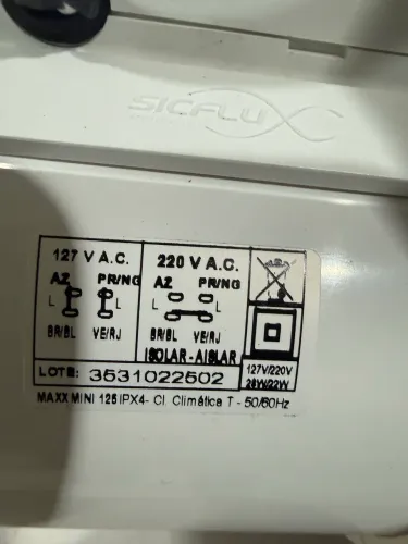 Exaustor para Banheiro Tipo Centrifugo MAX MINI 125 - 127/220 VOLTS