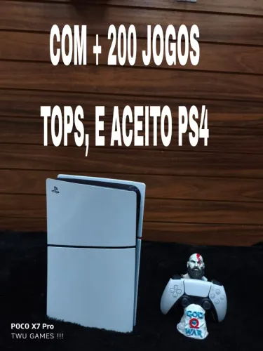 PS5 + 200 jogos tops