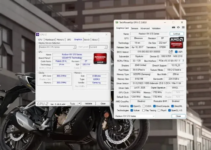 Placa de video RX-570 8gb - Gigabyte