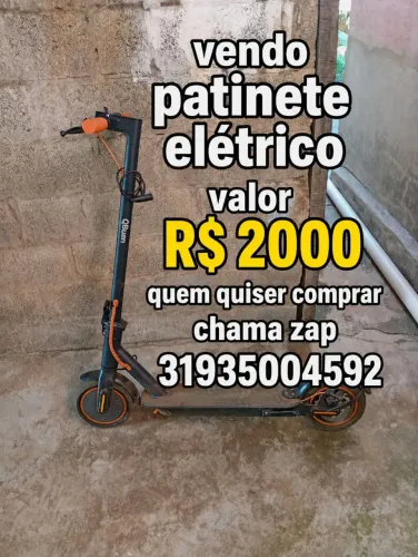 Vendo patinete elétrico valor r$ 2000 quem quiser comprar chama zap *