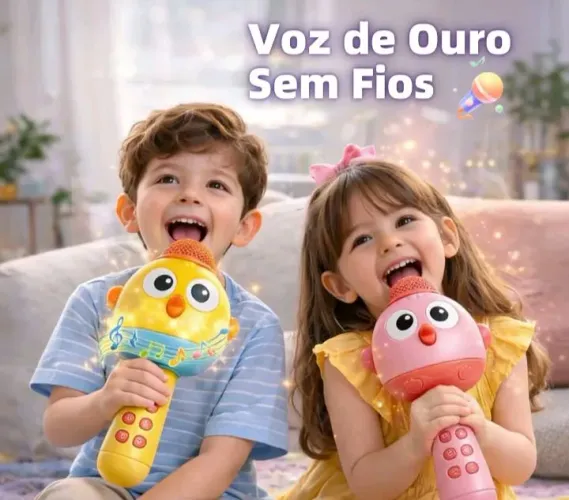 Microfone infantil karaoke 4-6 anos 