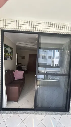 PORTAS DE CORRER 2 FOLHAS MÓVEIS EM ALUMÍNIO PRETO