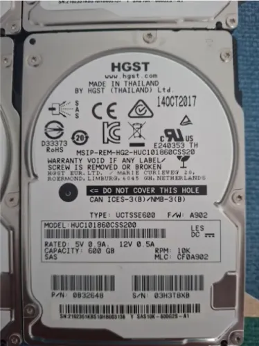 HD SAS HGST 600GB