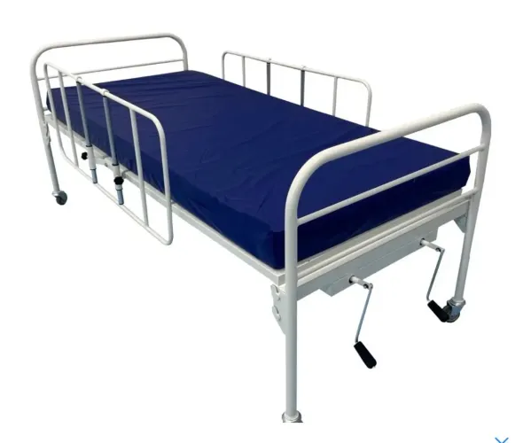 Cama hospitalar manual + colchão 