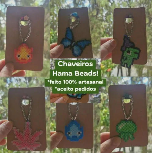Chaveiros Hama Beads Pixel Art