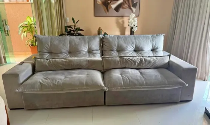 Sofá lar shopping perfeito sem avarias limpo sem rasgo 