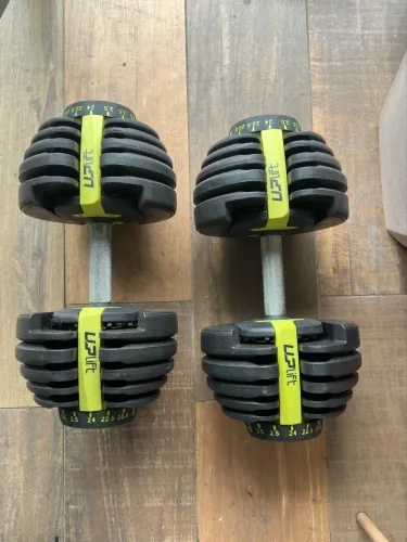 Kit shape lendário halteres ajustáveis + cama supino reclinável