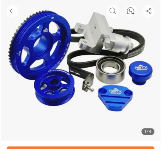 Vendo kit roda fônica novo na cor azul da marca RGTX