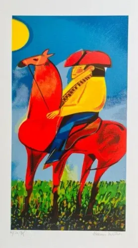 Gravura original Aldemir Martins, assinatura gravada - 60x33