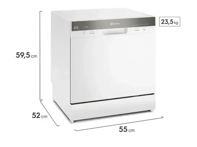 Lava-Louças Electrolux 8 Serviços Branco com Função Higienizar LL08B