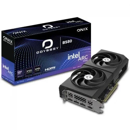 Placa De Vídeo Onix Odyssey Intel Arc B580 OC 12GB GDDR6 Xe2 Ray Tracing [nova]