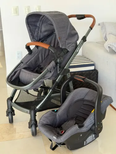 Carrinho e bebê conforto Infanti, Epic Lite Trio, 0 a 15kg, Grey Vintage
