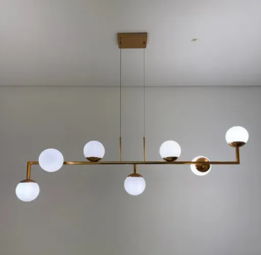 Lustre Luminária de 7 Globos | Dourado