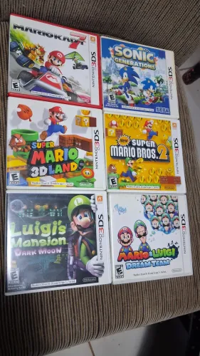 Jogos Nintendo 3DS Originais na Caixa - Mario Kart, Sonic, Mario Bros e Mais